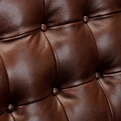 Wesley Chestnut Leather Power Reclining Tuxedo Arm Accent Chair by Armen Living -Armen Living Online Shop chestnut armen living recliners lcwe1che 44 1000