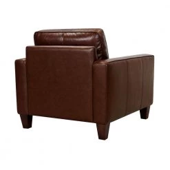 Wesley Chestnut Leather Power Reclining Tuxedo Arm Accent Chair by Armen Living -Armen Living Online Shop chestnut armen living recliners lcwe1che 4f 1000