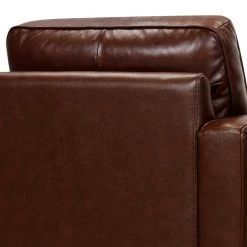 Wesley Chestnut Leather Power Reclining Tuxedo Arm Accent Chair by Armen Living -Armen Living Online Shop chestnut armen living recliners lcwe1che fa 1000