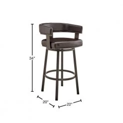 Cohen 26 in. Counter Height Low Back Swivel Bar Stool in Java Brown and Chocolate Faux Leather by Armen Living 12 Cohen 26 in. Counter Height Low Back Swivel Bar Stool in Java Brown and Chocolate Faux Leather by Armen Living -Armen Living Online Shop chocolate java armen living bar stools 721535761944 40 1000