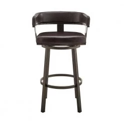 Cohen 26 in. Counter Height Low Back Swivel Bar Stool in Java Brown and Chocolate Faux Leather by Armen Living 13 Cohen 26 in. Counter Height Low Back Swivel Bar Stool in Java Brown and Chocolate Faux Leather by Armen Living -Armen Living Online Shop chocolate java armen living bar stools 721535761944 c3 1000