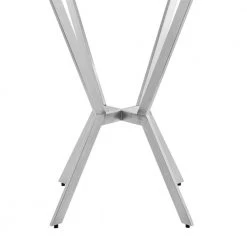 Naomi Round Glass and Brushed Stainless Steel Dining Table by Armen Living -Armen Living Online Shop clear brushed stainless steel armen living kitchen dining tables lcnmdiglbs 4f 1000