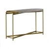 Pirate 56 in. Coffee Bean Brush/Antique Brass Standard Oval Wood Console Table by Armen Living