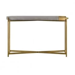 Pirate 56 in. Coffee Bean Brush/Antique Brass Standard Oval Wood Console Table by Armen Living -Armen Living Online Shop coffee bean brush armen living console tables lcpicnac c3 1000