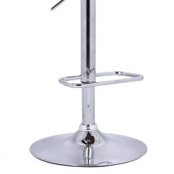 Aubrey Bar Stool Chrome Base with Cream Pu upholstery and Walnut Back by Armen Living -Armen Living Online Shop cream chrome armen living bar stools lcaubawacr fa 1000