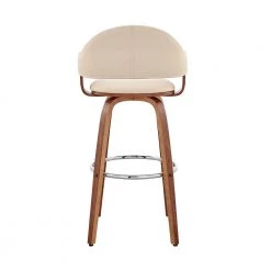 Daxton 30 in. Bar Height Stool w/ High Back Cream Faux Leather and Walnut Wood by Armen Living 17 Daxton 30 in. Bar Height Stool w/ High Back Cream Faux Leather and Walnut Wood by Armen Living -Armen Living Online Shop cream walnut armen living bar stools lcdxbawacr30 1f 1000