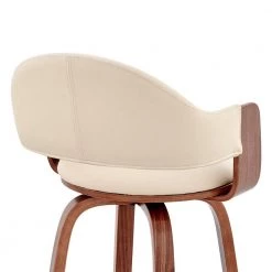 Daxton 30 in. Bar Height Stool w/ High Back Cream Faux Leather and Walnut Wood by Armen Living 19 Daxton 30 in. Bar Height Stool w/ High Back Cream Faux Leather and Walnut Wood by Armen Living -Armen Living Online Shop cream walnut armen living bar stools lcdxbawacr30 fa 1000