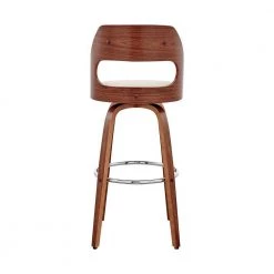 Julius 26 in Counter Height Stool w/ High Back Cream Faux Leather and Walnut Wood Finish by Armen Living 17 Julius 26 in Counter Height Stool w/ High Back Cream Faux Leather and Walnut Wood Finish by Armen Living -Armen Living Online Shop cream walnut armen living bar stools lcjubawacr26 1f 1000