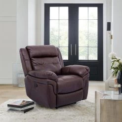 Marcel Dark Brown Leather Recliner Chair by Armen Living -Armen Living Online Shop dark brown armen living recliners lcmc1br 31 1000