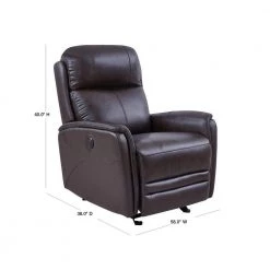 Wolfe Dark Brown Genuine Leather Contemporary Recliner by Armen Living -Armen Living Online Shop dark brown armen living recliners lcwo1br 40 1000