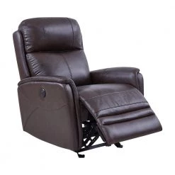 Wolfe Dark Brown Genuine Leather Contemporary Recliner by Armen Living -Armen Living Online Shop dark brown armen living recliners lcwo1br c3 1000