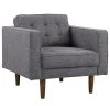 Element Dark Gray Linen and Walnut Legs Mid-Century Modern Accent Chair in by Armen Living 1 Element Dark Gray Linen and Walnut Legs Mid-Century Modern Accent Chair in by Armen Living -Armen Living Online Shop dark gray armen living accent chairs lcel1dg 64 1000