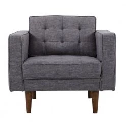 Element Dark Gray Linen and Walnut Legs Mid-Century Modern Accent Chair in by Armen Living -Armen Living Online Shop dark gray armen living accent chairs lcel1dg c3 1000