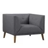 Hudson Dark Gray Linen and Walnut Legs Mid-Century Button-Tufted Accent Chair by Armen Living 1 Hudson Dark Gray Linen and Walnut Legs Mid-Century Button-Tufted Accent Chair by Armen Living -Armen Living Online Shop dark gray armen living accent chairs lchu1dg 64 1000