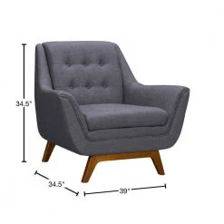 Janson Dark Grey Fabric Sofa Chair by Armen Living -Armen Living Online Shop dark gray armen living accent chairs lcjo1gr 40 1000