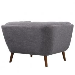 Phantom Mid-Century Modern Sofa Chair in Dark Gray Linen and Walnut Legs by Armen Living -Armen Living Online Shop dark gray armen living accent chairs lcph1dg 4f 1000