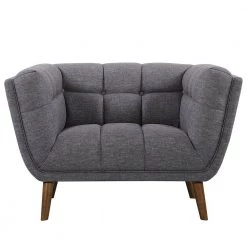Phantom Mid-Century Modern Sofa Chair in Dark Gray Linen and Walnut Legs by Armen Living -Armen Living Online Shop dark gray armen living accent chairs lcph1dg c3 1000