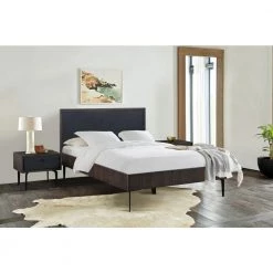 Cross Dark Gray Solid Oak Queen 3-Piece Bedroom Set by Armen Living -Armen Living Online Shop dark gray armen living bedroom sets setcrbdqn3a 31 1000