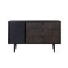 Cross Dark Gray Solid Oak and Metal 3-Drawer Dresser 38 in. H x 63 in. W x 18 in. D by Armen Living -Armen Living Online Shop dark gray armen living dressers lccrdroa 64 1000