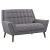 Cobra Mid-Century Modern Loveseat in Dark Gray Linen and Walnut Legs by Armen Living -Armen Living Online Shop dark gray armen living loveseats lcco2dg 64 1000
