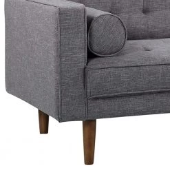 Element 67 in. Dark Gray Linen 2-Seater Loveseat with Tapered Wood Legs by Armen Living -Armen Living Online Shop dark gray armen living loveseats lcel2dg 44 1000