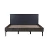 Cross Solid Oak and Metal King or Queen Platform Bed Frame by Armen Living -Armen Living Online Shop dark gray armen living platform beds lccrbdoakg 64 1000