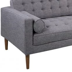 Element Right-Side Chaise Sectional in Dark Gray Linen and Walnut Legs by Armen Living -Armen Living Online Shop dark gray armen living sectional sofas lcelchdgri 1f 1000