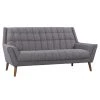 Cobra Mid-Century Modern Dark Gray Linen and Walnut Legs Sofa by Armen Living -Armen Living Online Shop dark gray armen living sofas couches lcco3dg 64 1000