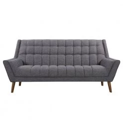 Cobra Mid-Century Modern Dark Gray Linen and Walnut Legs Sofa by Armen Living -Armen Living Online Shop dark gray armen living sofas couches lcco3dg c3 1000