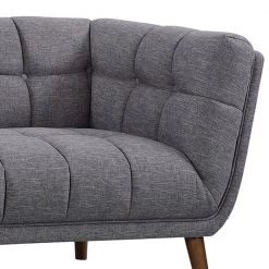 Phantom Mid-Century Modern Dark Gray Linen and Walnut Legs Sofa by Armen Living -Armen Living Online Shop dark gray armen living sofas couches lcph3dg 1f 1000