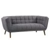Phantom Mid-Century Modern Dark Gray Linen and Walnut Legs Sofa by Armen Living -Armen Living Online Shop dark gray armen living sofas couches lcph3dg 64 1000