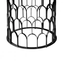 Gatsby Dark Gray Oak and Metal Round Dining Table by Armen Living -Armen Living Online Shop dark grey armen living kitchen dining tables lcgtdioa 1f 1000