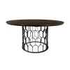 Gatsby Dark Gray Oak and Metal Round Dining Table by Armen Living 2 Gatsby Dark Gray Oak and Metal Round Dining Table by Armen Living -Armen Living Online Shop dark grey armen living kitchen dining tables lcgtdioa 64 1000