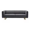 Delilah Dark Grey Velvet Sofa with Matte Gold Legs by Armen Living -Armen Living Online Shop dark grey armen living sofas couches lcdh3grey 64 1000