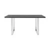 Fenton 71 in. W Rectangular Charcoal Dining Table with Melamine Top and Brushed Stainless Steel Base (Seats Up to 6) by Armen Living -Armen Living Online Shop dark rhine top armen living kitchen dining tables lcfedibsch 64 1000