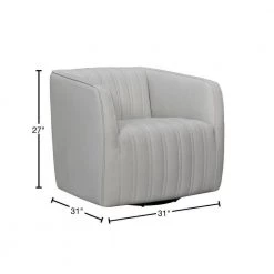 Aries Dove Gray Leather Swivel Barrel Chair by Armen Living -Armen Living Online Shop dove gray armen living accent chairs lcarchdv 40 1000