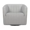 Aries Dove Gray Leather Swivel Barrel Chair by Armen Living -Armen Living Online Shop dove gray armen living accent chairs lcarchdv 64 1000