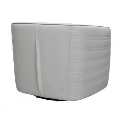 Melanie Swivel Dove Gray Leather Barrel Chair by Armen Living -Armen Living Online Shop dove gray armen living accent chairs lcmechdv 4f 1000