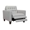 Wesley Dove Gray Leather Power Reclining Tuxedo Arm Accent Chair by Armen Living -Armen Living Online Shop dove gray armen living recliners lcwe1dv 64 1000