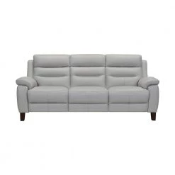 Hayward 82 in. Dove Gray Leather Power Reclining Sofa by Armen Living