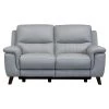 Lizette Dark Brown Wood and Dove Grey Genuine Leather Contemporary Loveseat by Armen Living -Armen Living Online Shop dove grey armen living loveseats lclz2dv 64 1000