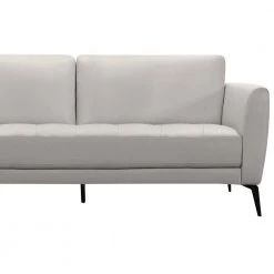 Genuine Dove Grey Leather Contemporary Sofa with Black Metal Legs by Armen Living -Armen Living Online Shop dove grey armen living sofas couches lchp3gr 4f 1000