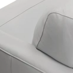 Jedd 81.9 in. DOVE GREY Leather 3-Seater Lawson Sofa with Wood Legs by Armen Living -Armen Living Online Shop dove grey armen living sofas couches lcjd3dv 1f 1000