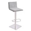 Crystal Bar Stool in Brushed Steel with Grey Fabric upholstery and Walnut Back by Armen Living -Armen Living Online Shop gray and brushed steel armen living bar stools lccrbagrf 64 1000