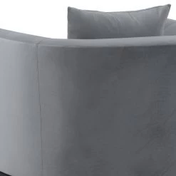 Melange Gray Velvet Accent Chair with Black Wood Base by Armen Living -Armen Living Online Shop gray armen living accent chairs lcmg1grey 44 1000