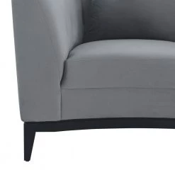Melange Gray Velvet Accent Chair with Black Wood Base by Armen Living -Armen Living Online Shop gray armen living accent chairs lcmg1grey fa 1000