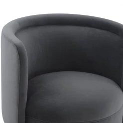 Peony Gray Fabric Upholstered Swivel Accent Arm Chair by Armen Living -Armen Living Online Shop gray armen living accent chairs lcpechgrey 1f 1000