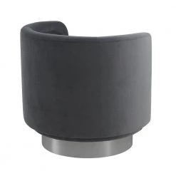 Peony Gray Fabric Upholstered Swivel Accent Arm Chair by Armen Living -Armen Living Online Shop gray armen living accent chairs lcpechgrey 4f 1000