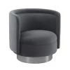 Peony Gray Fabric Upholstered Swivel Accent Arm Chair by Armen Living -Armen Living Online Shop gray armen living accent chairs lcpechgrey 64 1000