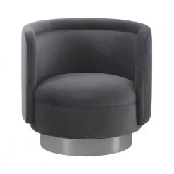 Peony Gray Fabric Upholstered Swivel Accent Arm Chair by Armen Living -Armen Living Online Shop gray armen living accent chairs lcpechgrey c3 1000